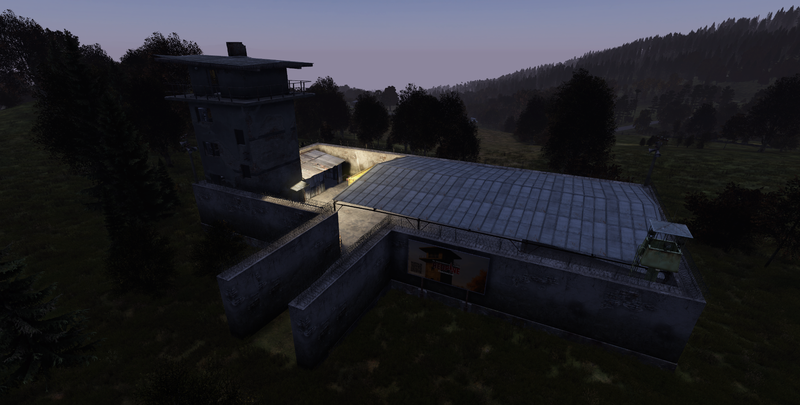 Fortified compound at dusk