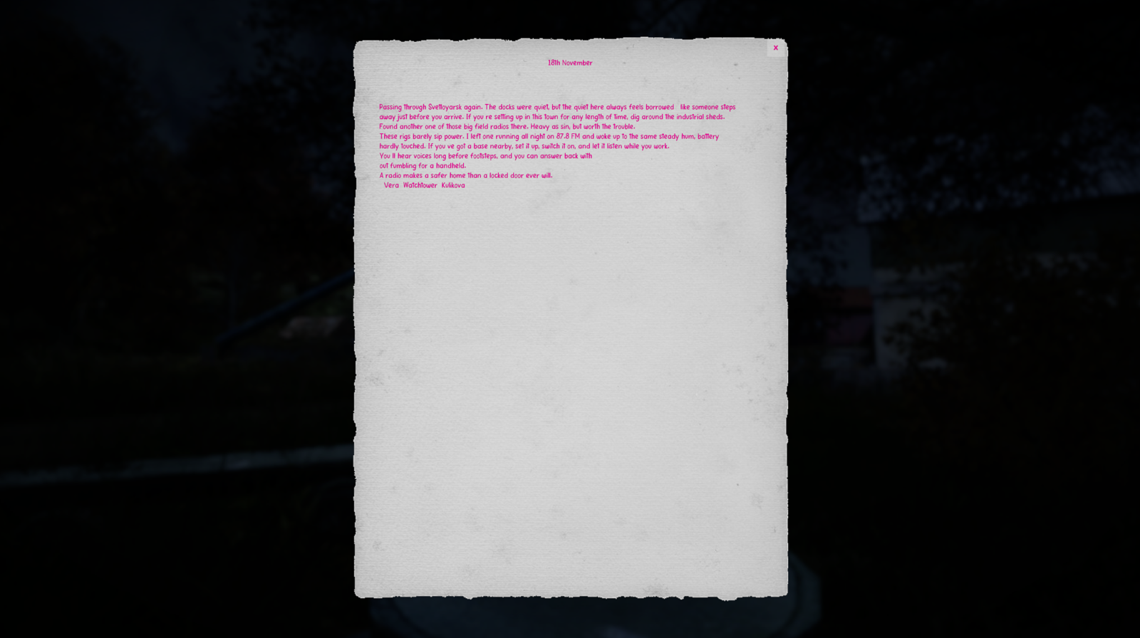 Survivor Inkpen Notes