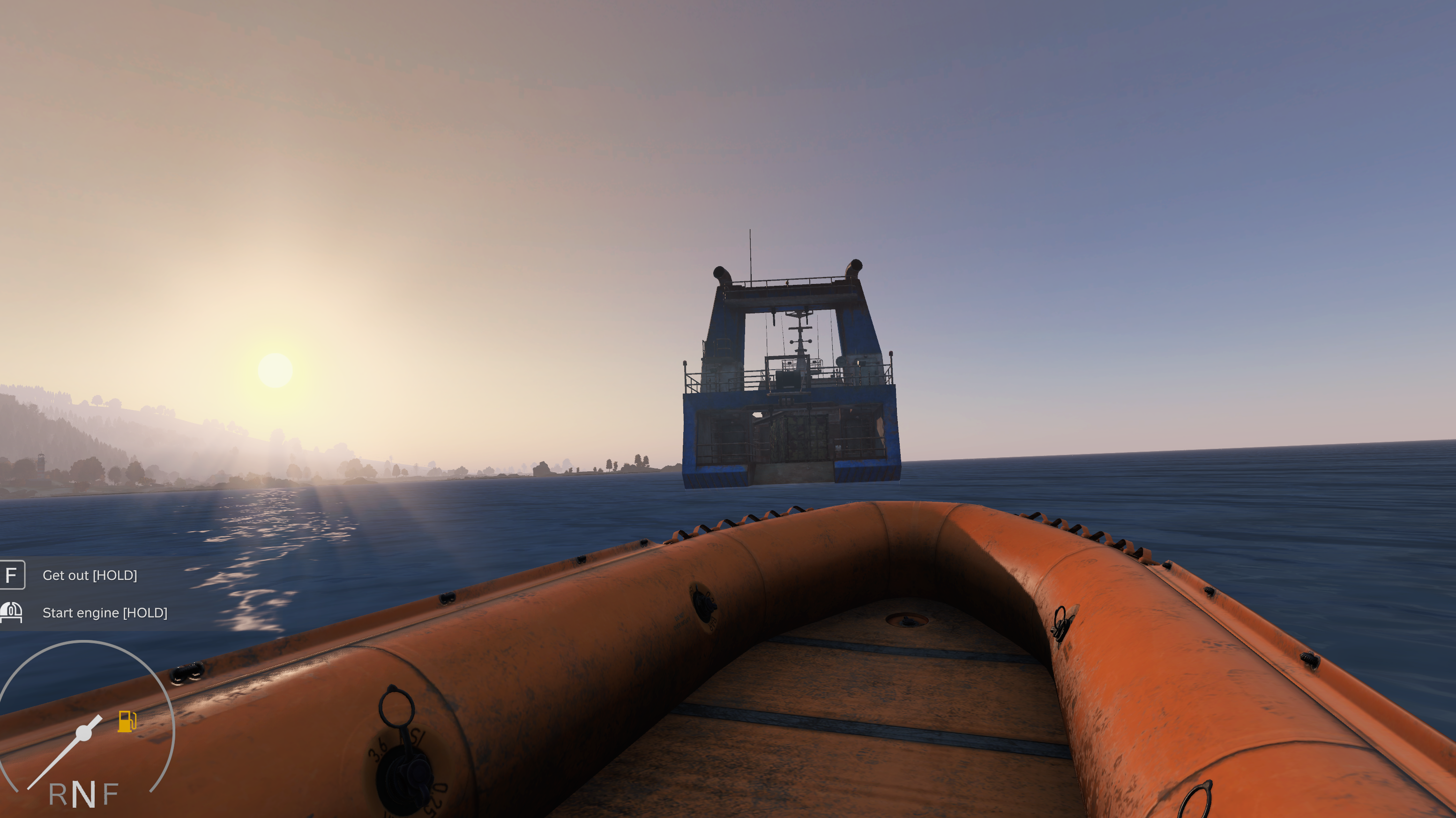 Approaching supply boat