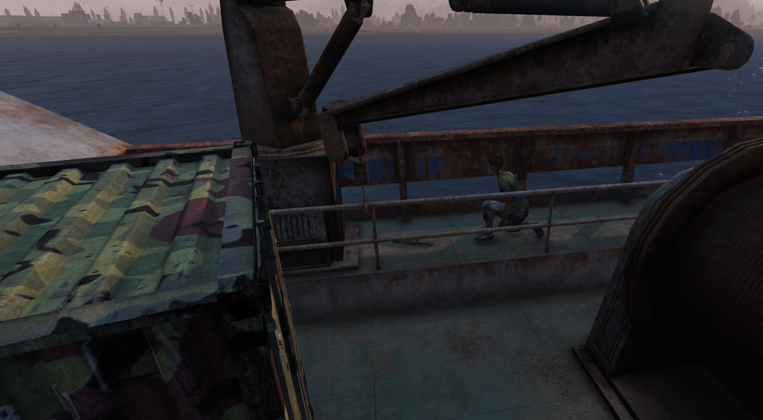 Military loot aboard supply boat